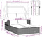 vidaXL - Ligbed - 2-persoons - met - luifel - en - kussens - poly - rattan - grijs