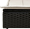 vidaXL - Ligbed - 2-persoons - met - luifel - en - kussens - poly - rattan - zwart