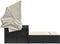 vidaXL - Ligbed - 2-persoons - met - luifel - en - kussens - poly - rattan - zwart