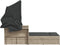 vidaXL - Ligbed - 2-persoons - met - luifel - en - kussens - poly - rattan - lichtgrijs