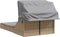 vidaXL - Ligbed - 2-persoons - met - luifel - en - kussens - poly - rattan - beige