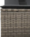 vidaXL - Ligbed - 2-persoons - met - luifel - en - kussens - poly - rattan - grijs