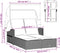 vidaXL - Ligbed - 2-persoons - met - luifel - en - kussens - poly - rattan - bruin