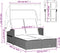 vidaXL - Ligbed - 2-persoons - met - luifel - en - kussens - poly - rattan - lichtgrijs