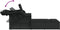 vidaXL - Ligbed - 2-persoons - met - luifel - en - kussens - poly - rattan - zwart