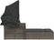 vidaXL - Ligbed - 2-persoons - met - luifel - en - kussens - poly - rattan - grijs