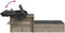 vidaXL - Ligbed - 2-persoons - met - luifel - en - kussens - poly - rattan - lichtgrijs