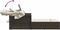 vidaXL - Ligbed - 2-persoons - met - luifel - en - kussens - poly - rattan - bruin