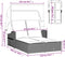 vidaXL - Ligbed - 2-persoons - met - luifel - en - kussens - poly - rattan - zwart