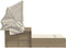 vidaXL - Ligbed - 2-persoons - met - luifel - en - kussens - poly - rattan - beige