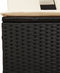 vidaXL - Ligbed - 2-persoons - met - luifel - en - kussens - poly - rattan - zwart