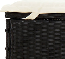 vidaXL - Ligbed - 2-persoons - met - rond - dak - 211x112x140 - cm - poly - rattan - zwart