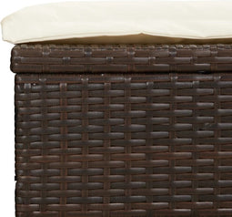 vidaXL - Ligbed - 2-persoons - met - rond - dak - 211x112x140 - cm - poly - rattan - bruin