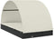 vidaXL - Ligbed - 2-persoons - met - rond - dak - 211x112x140 - cm - poly - rattan - zwart