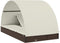 vidaXL - Ligbed - 2-persoons - met - rond - dak - 211x112x140 - cm - poly - rattan - bruin