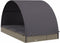 vidaXL - Ligbed - 2-persoons - met - rond - dak - 211x112x140 - cm - poly - rattan - grijs
