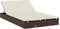 vidaXL - Ligbed - 2-persoons - met - rond - dak - 211x112x140 - cm - poly - rattan - bruin