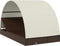 vidaXL - Ligbed - 2-persoons - met - rond - dak - 211x112x140 - cm - poly - rattan - bruin