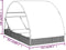vidaXL - Ligbed - 2-persoons - met - rond - dak - 211x112x140 - cm - poly - rattan - bruin