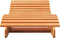 vidaXL - Ligbed - 205x60x31,5 - cm - massief - grenenhout - wasbruin