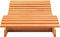 vidaXL - Ligbed - 205x70x31,5 - cm - massief - grenenhout - wasbruin