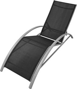 vidaXL - Ligbed - aluminium - zwart