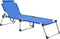 vidaXL - Ligbed - extra - hoog - inklapbaar - senior - aluminium - blauw