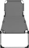 vidaXL - Ligbed - extra - hoog - inklapbaar - senior - aluminium - blauw