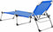 vidaXL - Ligbed - extra - hoog - inklapbaar - senior - aluminium - blauw