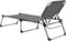 vidaXL - Ligbed - extra - hoog - inklapbaar - senior - aluminium - grijs