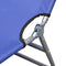 vidaXL - Ligbed - inklapbaar - gepoedercoat - staal - blauw