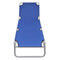 vidaXL - Ligbed - inklapbaar - gepoedercoat - staal - blauw