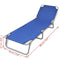 vidaXL - Ligbed - inklapbaar - gepoedercoat - staal - blauw