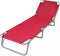 vidaXL - Ligbed - inklapbaar - gepoedercoat - staal - rood