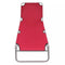 vidaXL - Ligbed - inklapbaar - gepoedercoat - staal - rood
