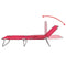 vidaXL - Ligbed - inklapbaar - gepoedercoat - staal - rood