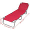 vidaXL - Ligbed - inklapbaar - gepoedercoat - staal - rood