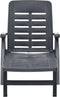 vidaXL - Ligbed - inklapbaar - kunststof - antraciet