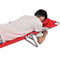vidaXL - Ligbed - inklapbaar - met - hoofdkussen - gepoedercoat - staal - rood