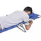 vidaXL - Ligbed - inklapbaar - met - hoofdkussen - gepoedercoat - staal - blauw