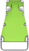 vidaXL - Ligbed - inklapbaar - met - hoofdkussen - gepoedercoat - staal - groen