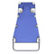 vidaXL - Ligbed - inklapbaar - met - hoofdkussen - gepoedercoat - staal - blauw