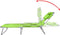 vidaXL - Ligbed - inklapbaar - met - hoofdkussen - gepoedercoat - staal - groen