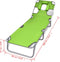 vidaXL - Ligbed - inklapbaar - met - hoofdkussen - gepoedercoat - staal - groen