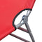 vidaXL - Ligbed - inklapbaar - met - hoofdkussen - gepoedercoat - staal - rood