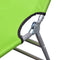 vidaXL - Ligbed - inklapbaar - met - hoofdkussen - gepoedercoat - staal - groen