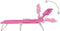 vidaXL - Ligbed - inklapbaar - met - hoofdkussen - staal - magenta