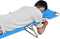 vidaXL - Ligbed - inklapbaar - met - hoofdkussen - staal - turquoiseblauw