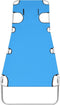 vidaXL - Ligbed - inklapbaar - met - hoofdkussen - staal - turquoiseblauw