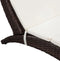 vidaXL - Ligbed - inklapbaar - met - kussen - poly - rattan - bruin